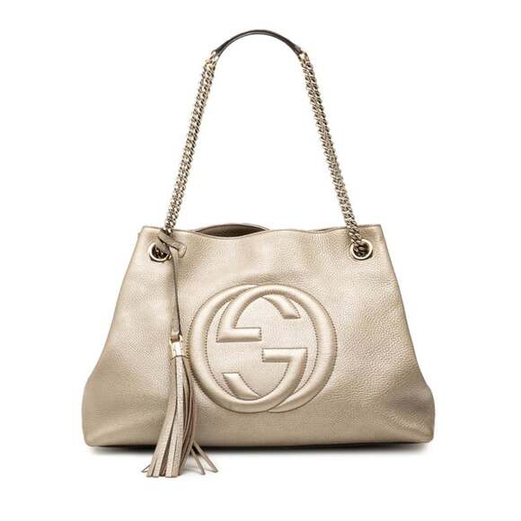 GUCCI Handbags - Gucci Soho Tassel Chain Shoulder Bag 308982 Gold Leather Women's GUCCI